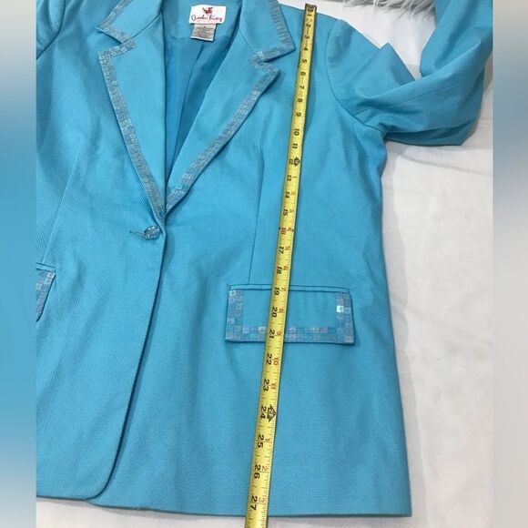 Quaker Factory Sequin Single Button Blazer Size Large - Picture 6 of 11
